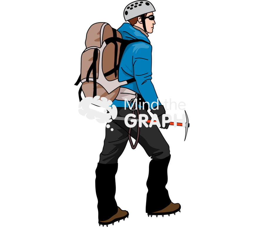 Alpinist man lateral Icons, Symbols, Pictures, and Images