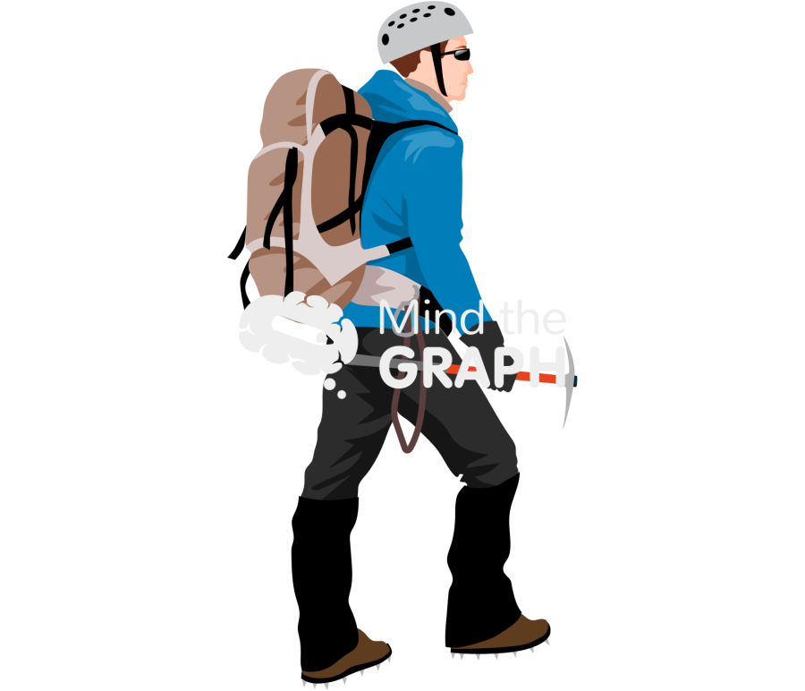 Alpinist man lateral Icons, Symbols, Pictures, and Images