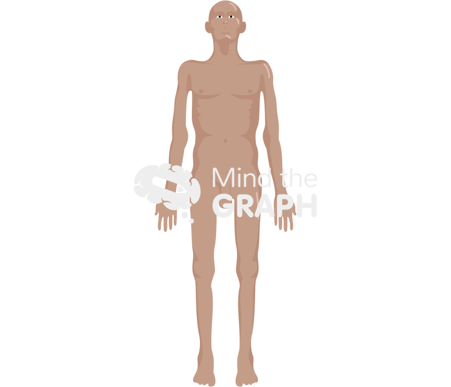 Anorexia cachexia muscle loss male front tanned Icons, Symbols, Pictures, and Images