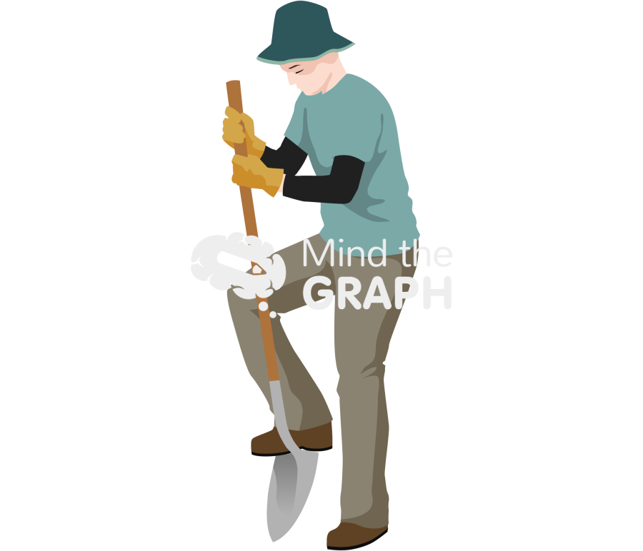 Archaeologist digging shovel tool 1 Icons, Symbols, Pictures, and Images