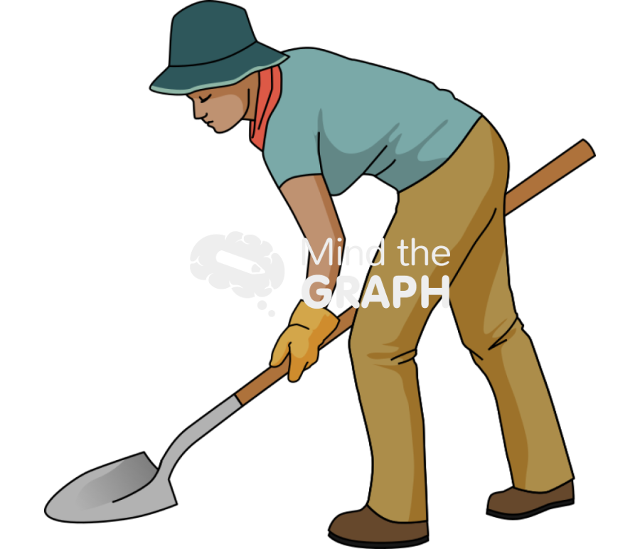 Archaeologist digging shovel tool 2 Icons, Symbols, Pictures, and Images