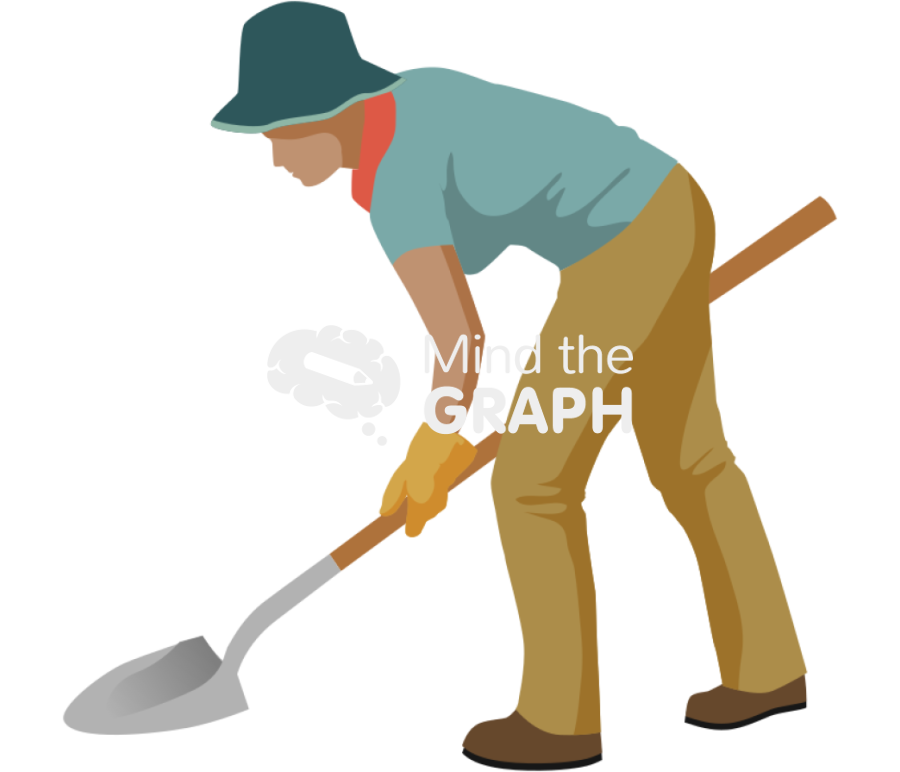 Archaeologist digging shovel tool 2 Icons, Symbols, Pictures, and Images