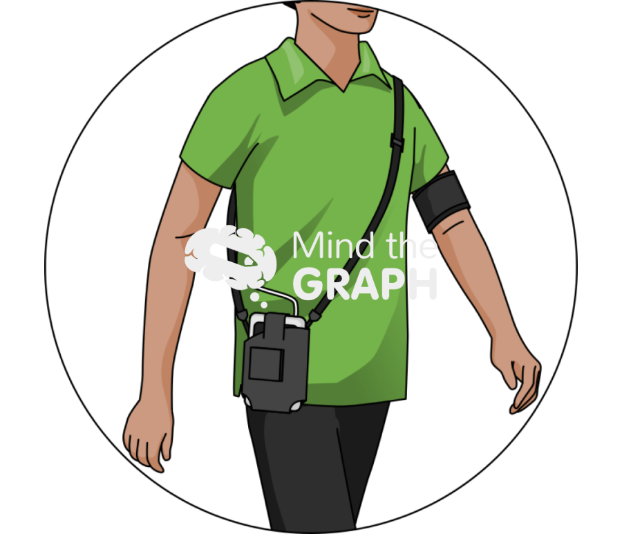 Automated blood pressure monitoring Icons, Symbols, Pictures, and Images