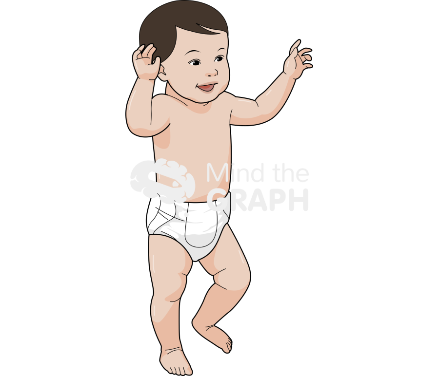 Baby caucasian walking Icons, Symbols, Pictures, and Images