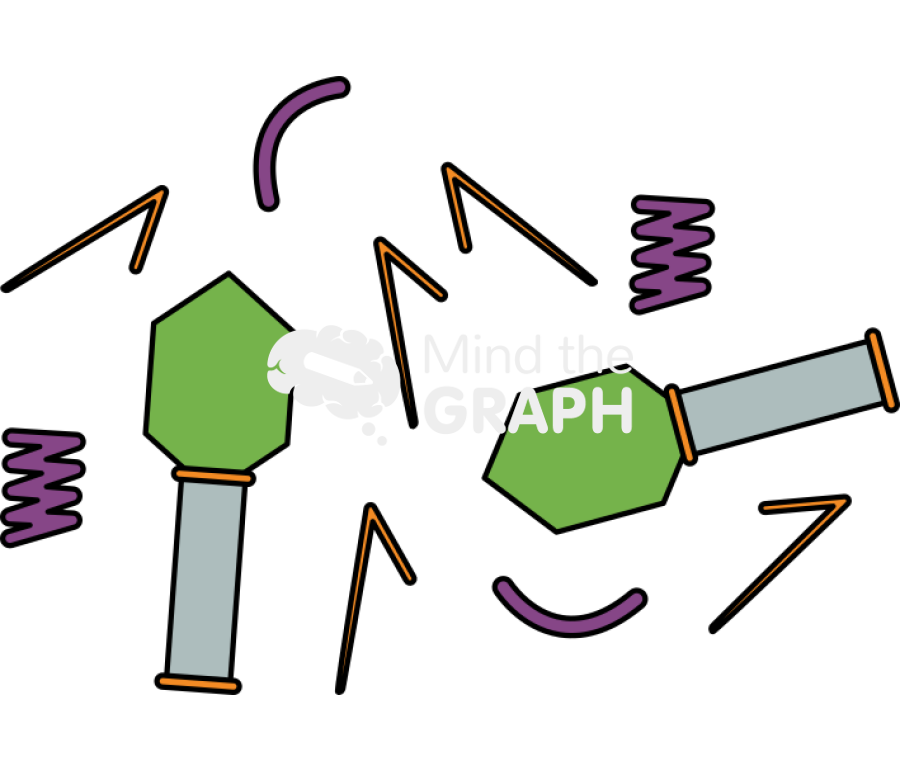 Bacteriophage assembly Icons, Symbols, Pictures, and Images
