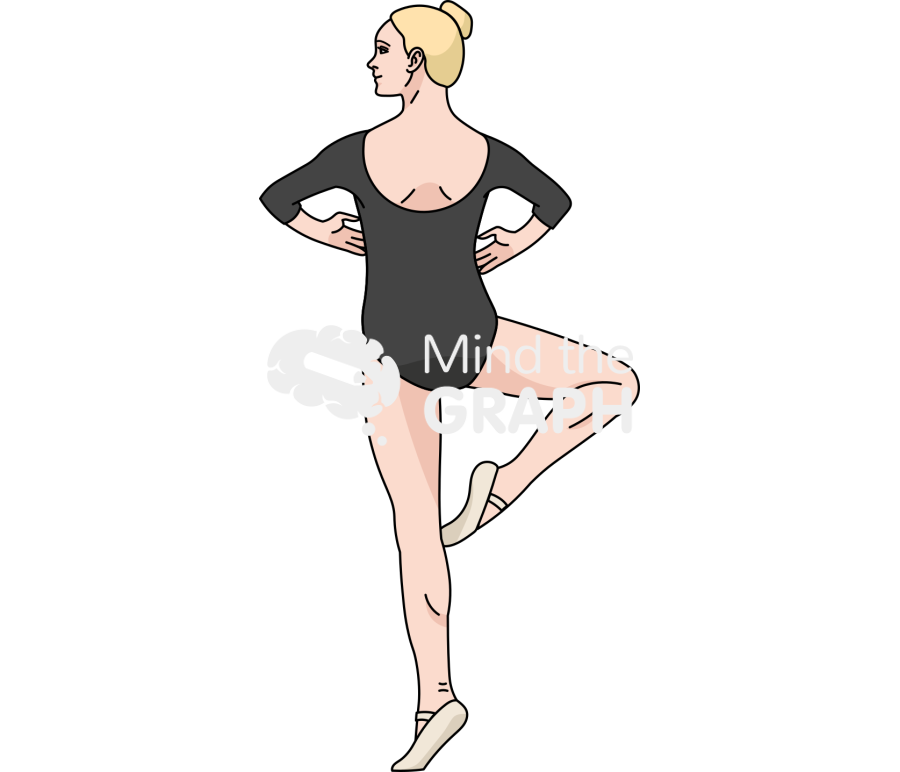 Caucasian girl ballet dancer pirouette en dehor Icons, Symbols, Pictures, and Images