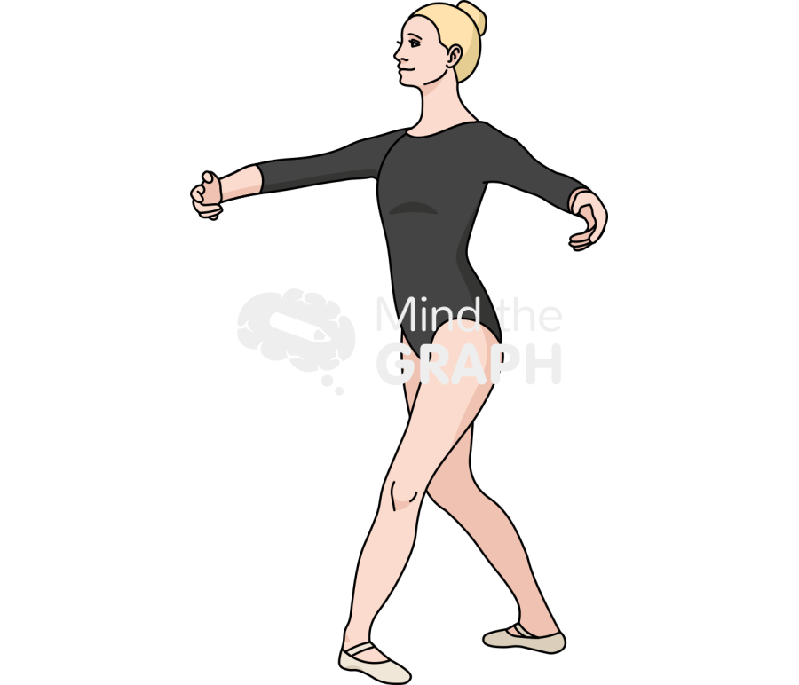 Caucasian girl ballet dancer pirouette en dehors Icons, Symbols, Pictures, and Images