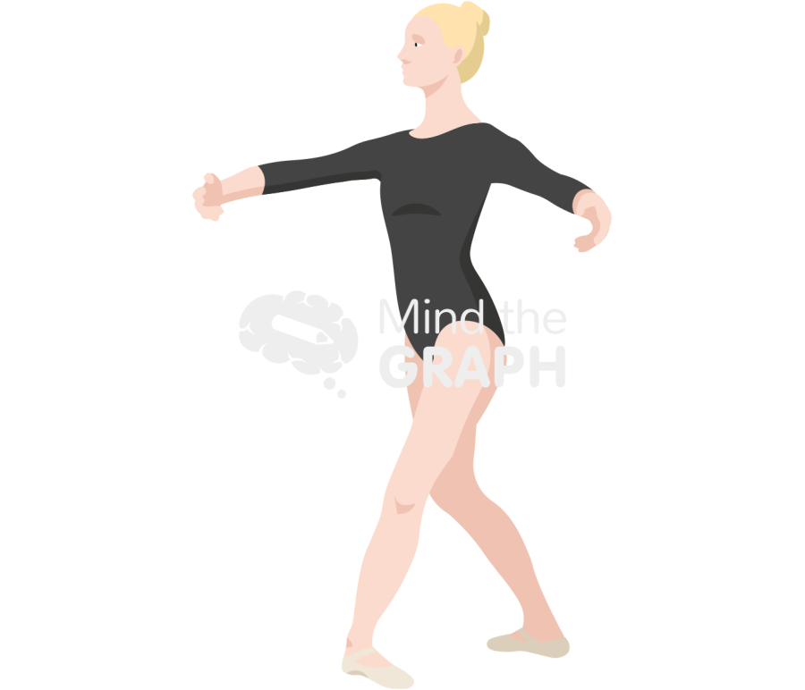 Caucasian girl ballet dancer pirouette en dehors Icons, Symbols, Pictures, and Images