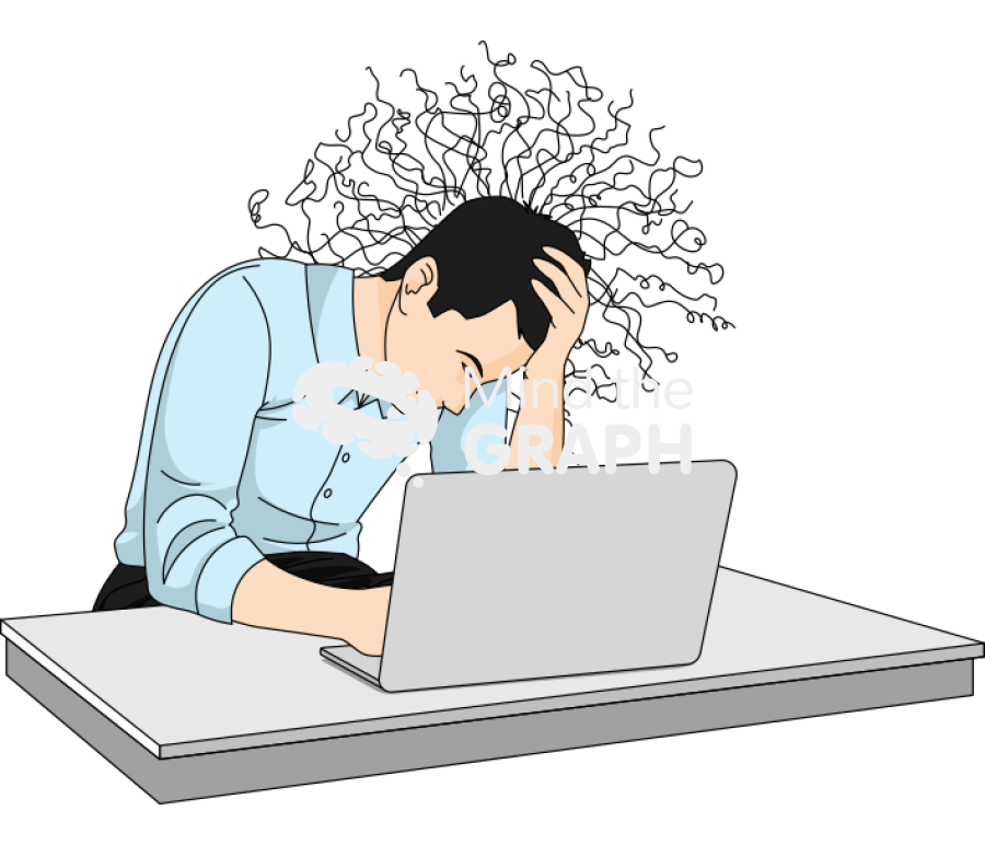 Caucasian man laptop technostress Icons, Symbols, Pictures, and Images