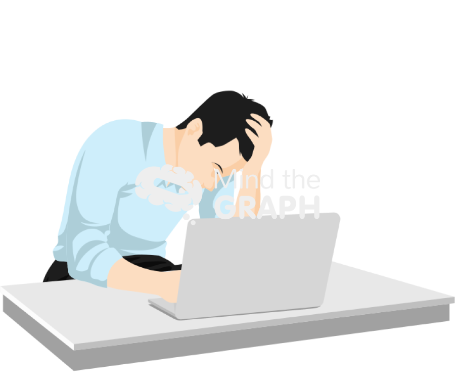 Caucasian man laptop technostress Icons, Symbols, Pictures, and Images