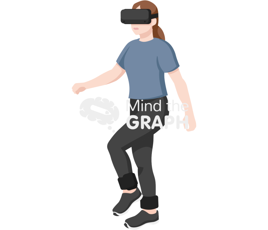 Caucasian woman VR walking Icons, Symbols, Pictures, and Images