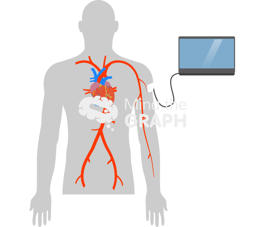Central aortic pressure measurement body Icons, Symbols, Pictures, and Images