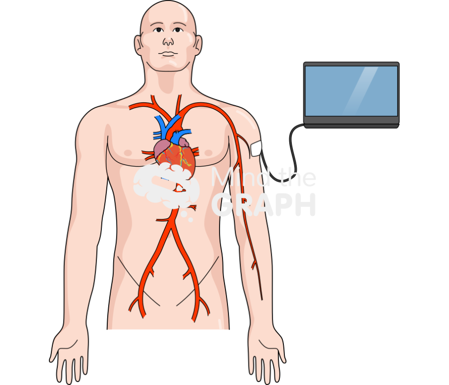 Central aortic pressure measurement body full Icons, Symbols, Pictures, and Images