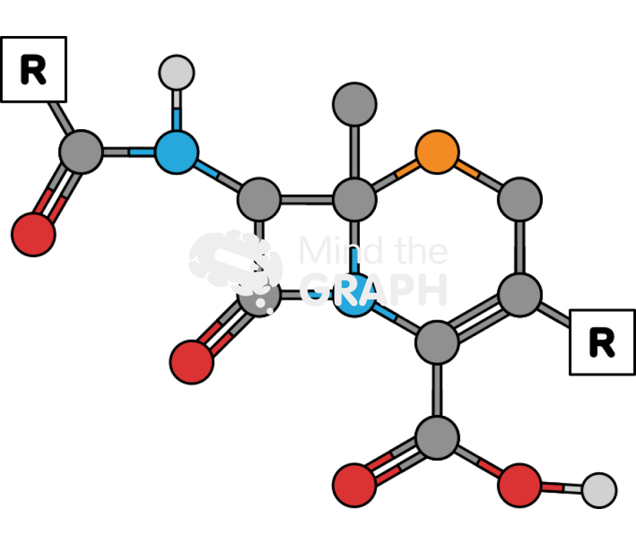 Cephalosporins molecule Icons, Symbols, Pictures, and Images