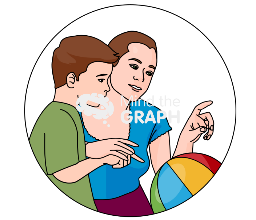 Child mother pointing toy Icons, Symbols, Pictures, and Images