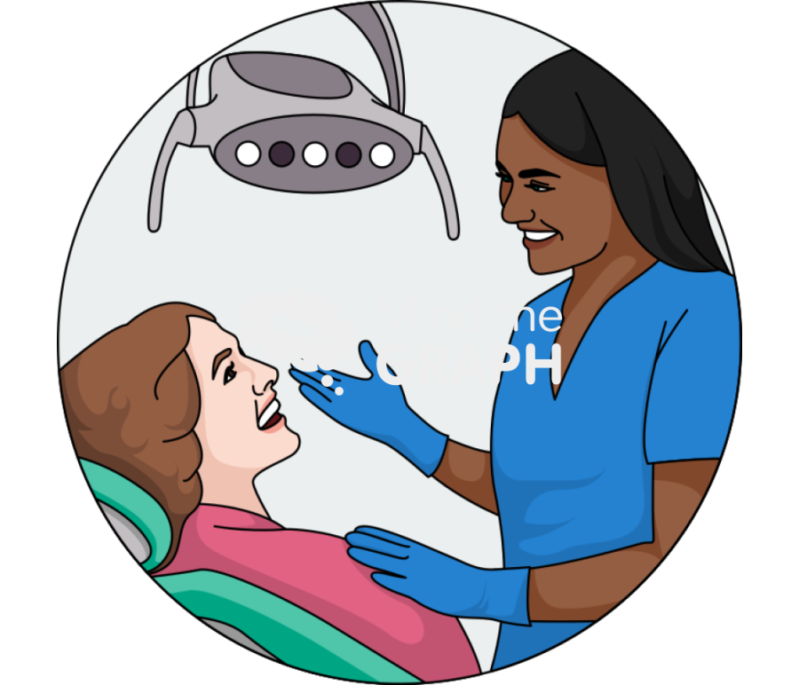 Dentist explaining oral health zoom Icons, Symbols, Pictures, and Images