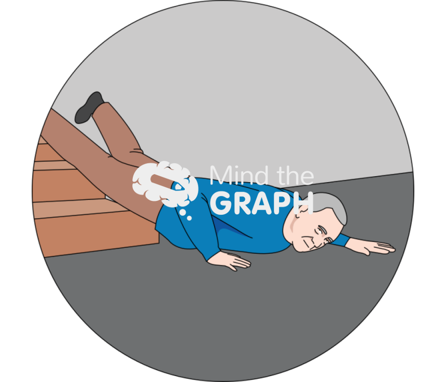 Elderly fall downstairs zoom Icons, Symbols, Pictures, and Images