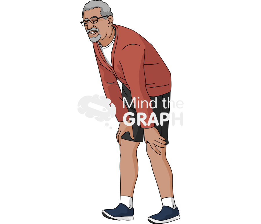 Elderly man exhausted Icons, Symbols, Pictures, and Images