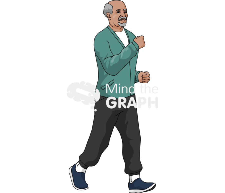 Elderly man tanned walking Icons, Symbols, Pictures, and Images