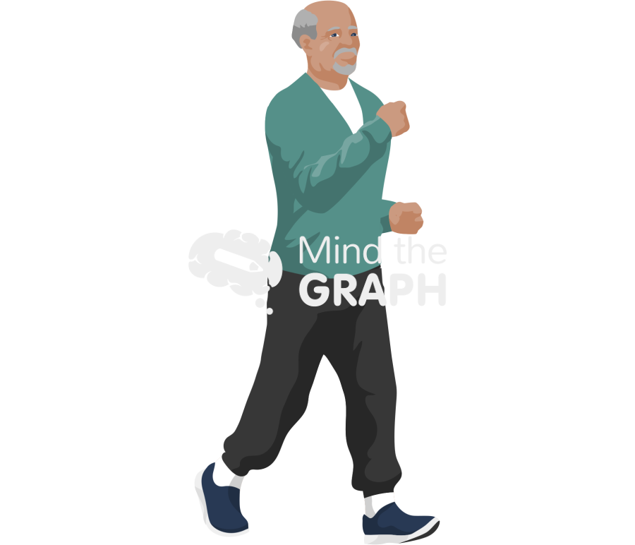 Elderly man tanned walking Icons, Symbols, Pictures, and Images