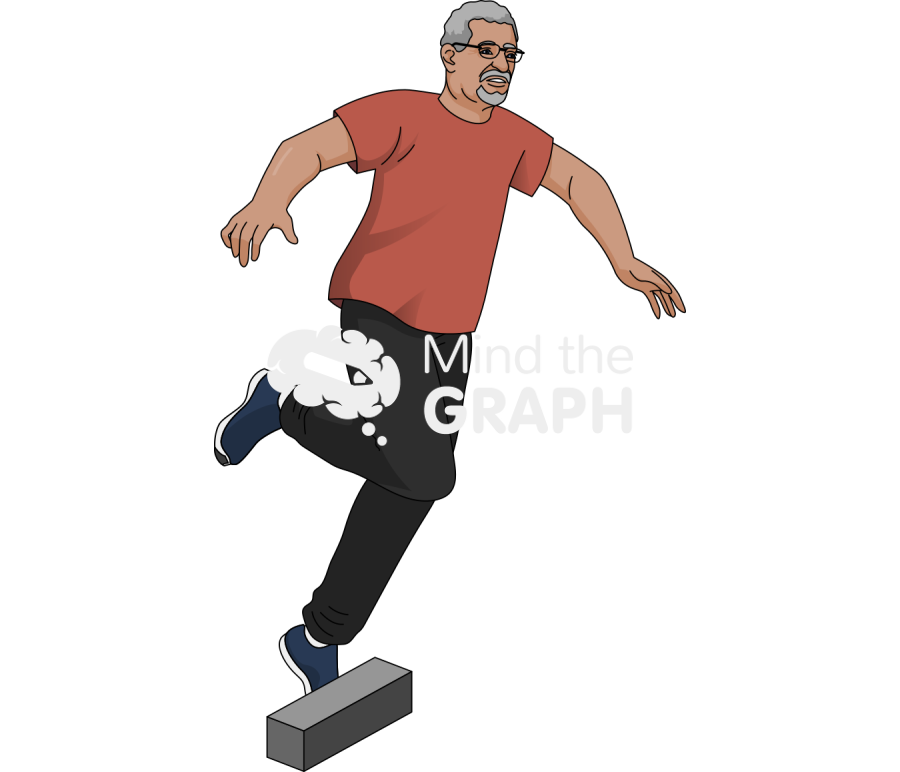 Elderly man tripping over step Icons, Symbols, Pictures, and Images