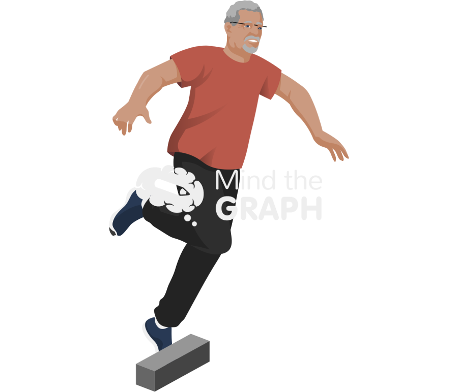 Elderly man tripping over step Icons, Symbols, Pictures, and Images