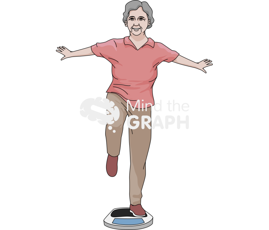 Elderly woman equilibrium Icons, Symbols, Pictures, and Images