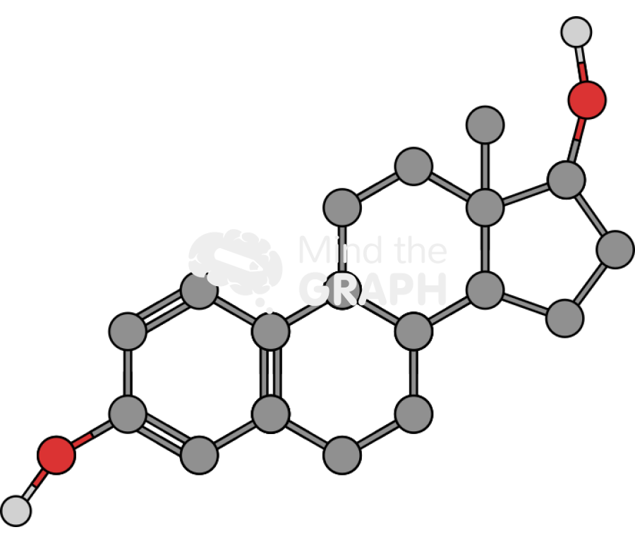 Estradiol molecule Icons, Symbols, Pictures, and Images