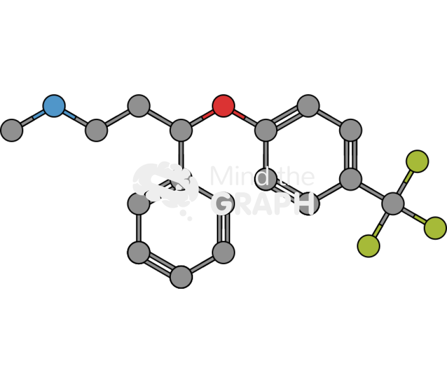 Fluoxetine molecule Icons, Symbols, Pictures, and Images