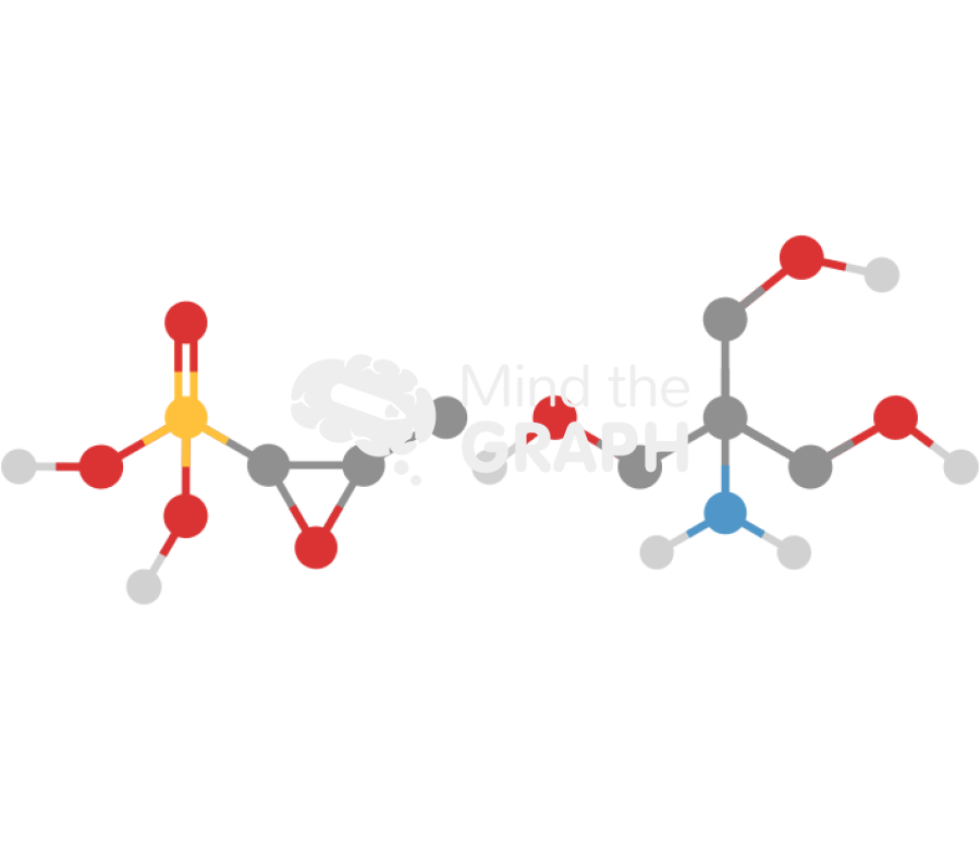 Fosfomycin trometamol molecule Icons, Symbols, Pictures, and Images
