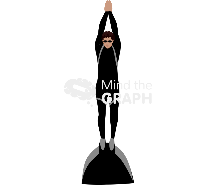 Freediver man Icons, Symbols, Pictures, and Images