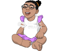 Girl microcephaly using glasses Icons, Symbols, Pictures, and Images