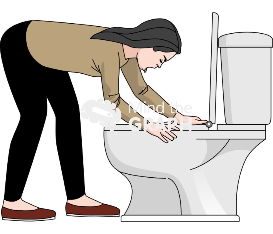 Girl vomiting lateral Icons, Symbols, Pictures, and Images