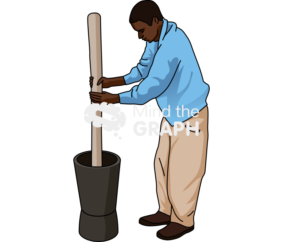 Grinding maize man Icons, Symbols, Pictures, and Images