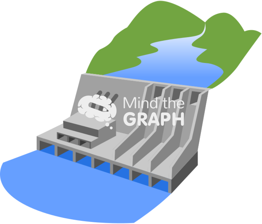 Hydroelectric water reservoir Icons, Symbols, Pictures, and Images