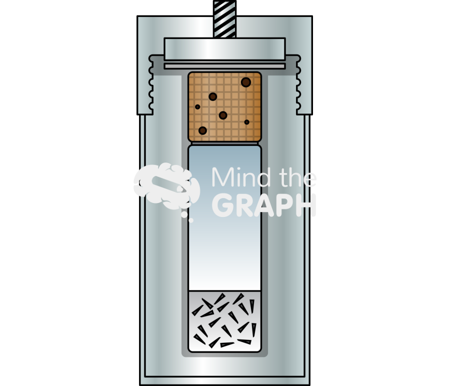Hydrothermal synthesis reactor cut front Icons, Symbols, Pictures, and Images