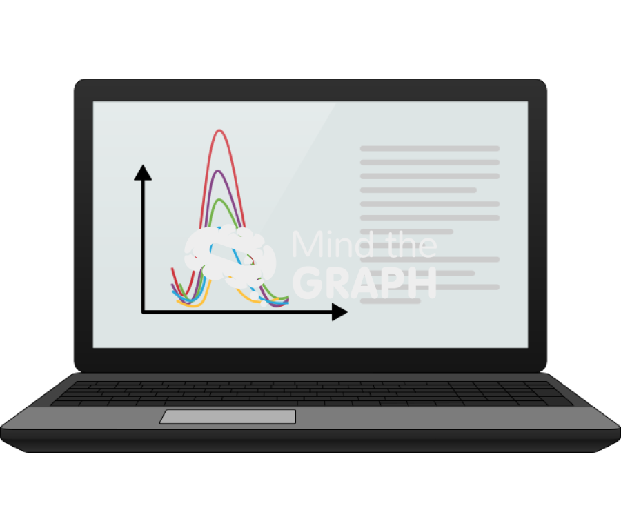 Laptop showing charts Icons, Symbols, Pictures, and Images
