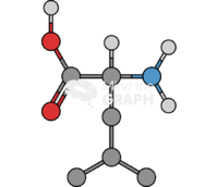 Leucine molecule Icons, Symbols, Pictures, and Images