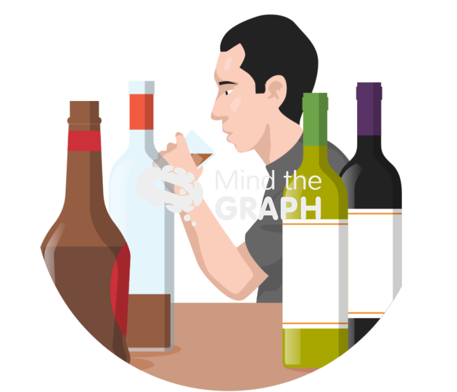 Man alcohol dependence zoom Icons, Symbols, Pictures, and Images