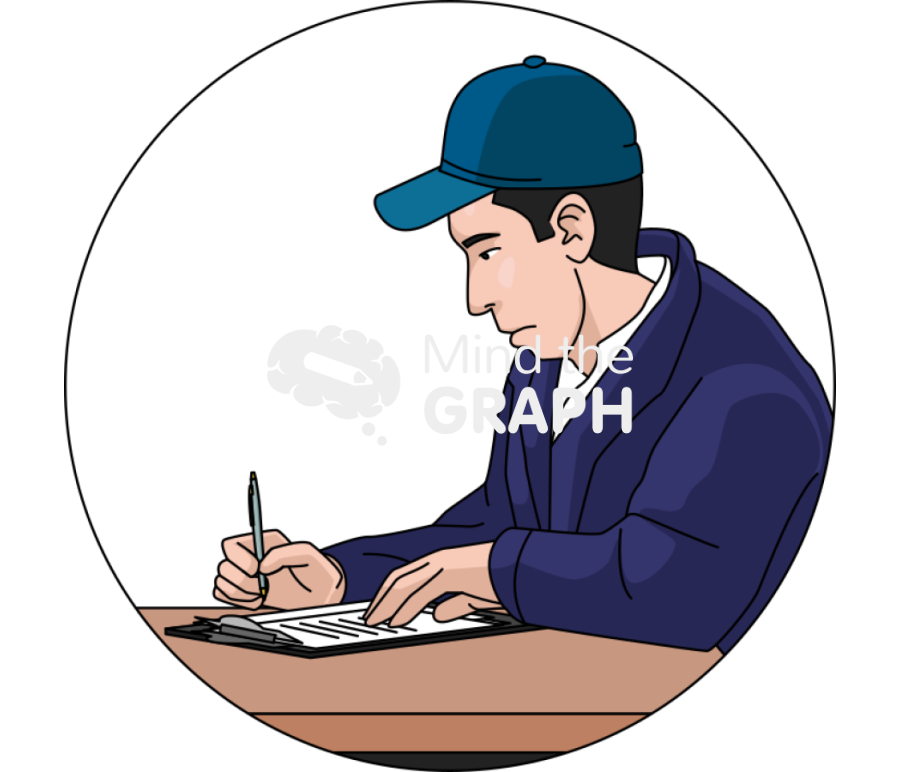 Man filling out survey zoom Icons, Symbols, Pictures, and Images