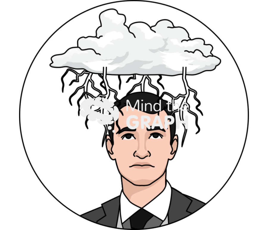 Man stress cloud zoom Icons, Symbols, Pictures, and Images