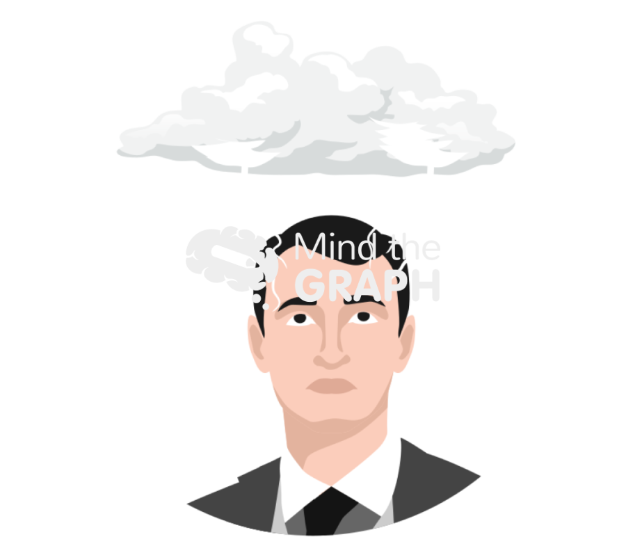 Man stress cloud zoom Icons, Symbols, Pictures, and Images