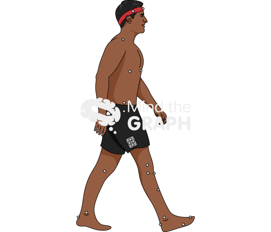 Man walk metabolic retroflective marker side Icons, Symbols, Pictures, and Images