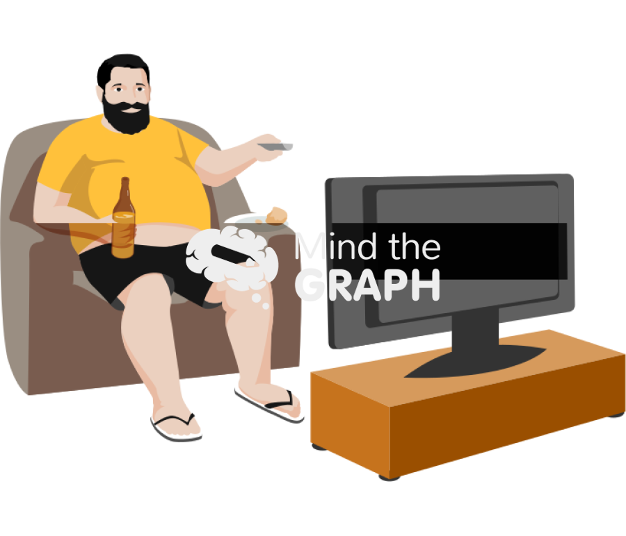 Obese man drinking beer watching tv Icons, Symbols, Pictures, and Images