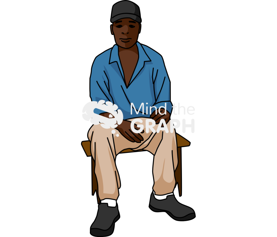 Old man african seated Icons, Symbols, Pictures, and Images