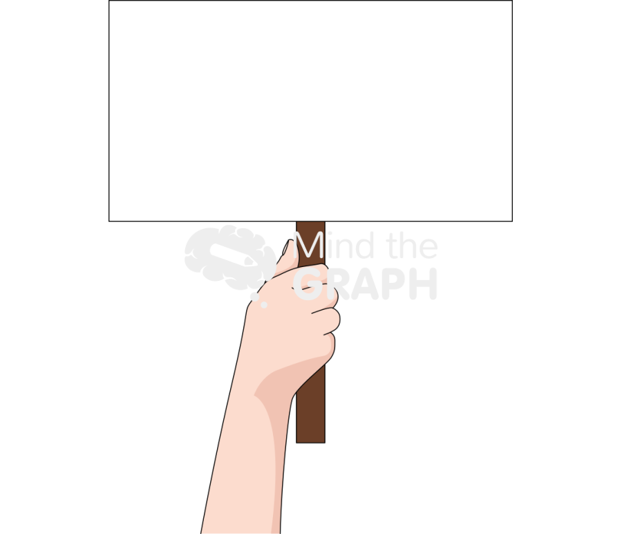 Pancarta hand caucasian Icons, Symbols, Pictures, and Images