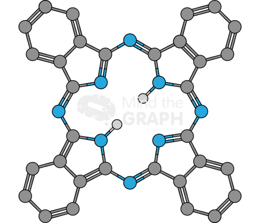 Phthalocyanine molecule Icons, Symbols, Pictures, and Images