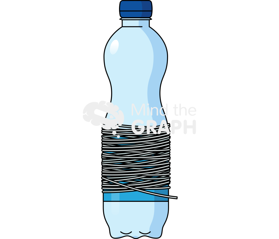 Plastic bottle wrapped fishing line front Icons, Symbols, Pictures, and Images