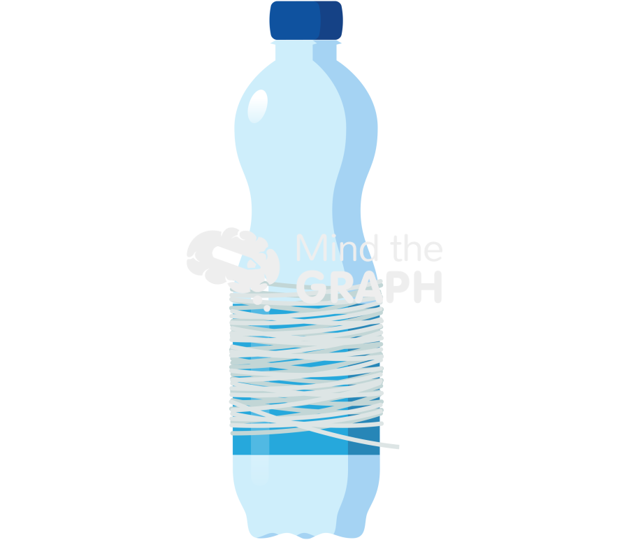 Plastic bottle wrapped fishing line front Icons, Symbols, Pictures, and Images