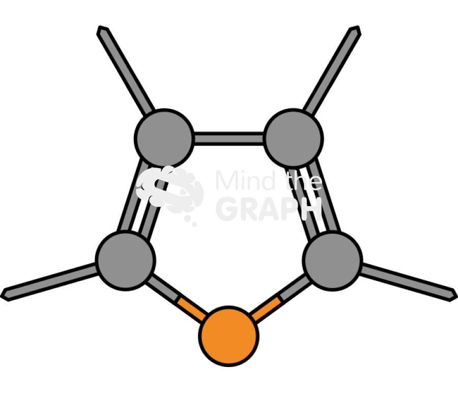 Poly thiophene molecule Icons, Symbols, Pictures, and Images